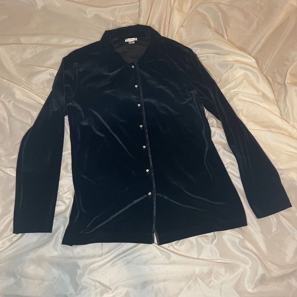Bechamel Size medium Black Velvet Long Sleeve